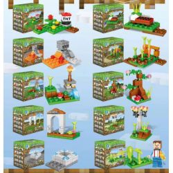 ZHEGAO QL0572 0572 non  CƠ SỞ TRANG TRẠI SINH THÁI bộ đồ chơi xếp lắp ráp ghép mô hình Minecraft CUBE WORLD Game Xây Dựng