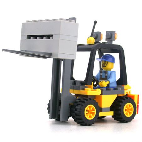 Bozhi 8041 non  XE NÂNG bộ đồ chơi xếp lắp ráp ghép mô hình City FORKTRUCK Thành Phố 70 khối