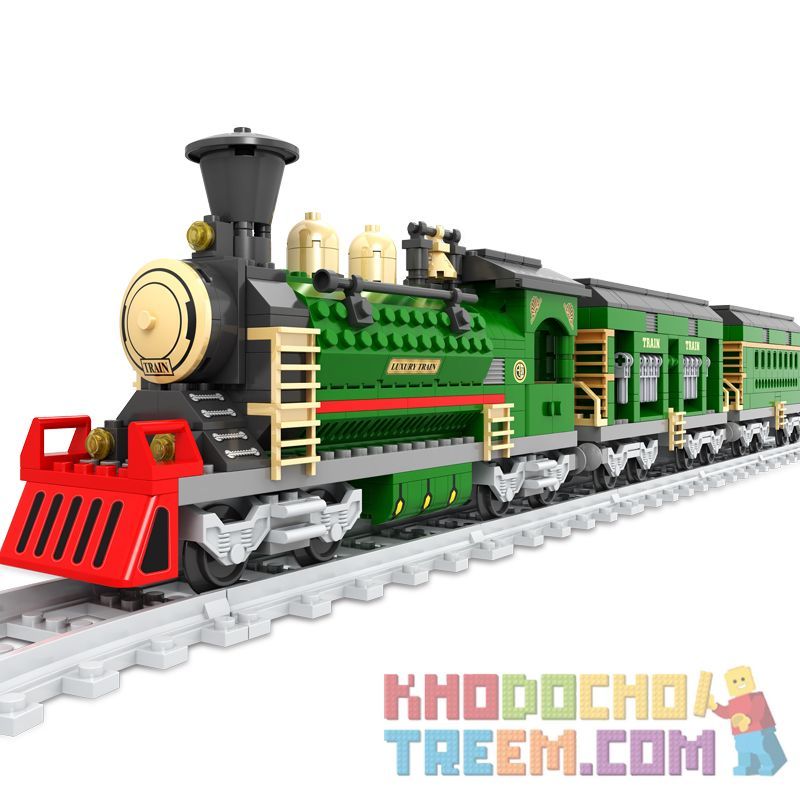 AUSINI 25904 non  XE bộ đồ chơi xếp lắp ráp ghép mô hình Trains Tàu Hỏa 666 khối