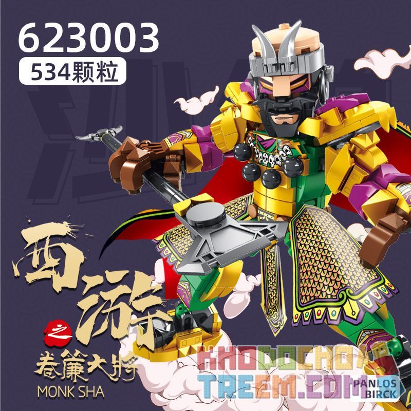 PanlosBrick 623003 Panlos Brick 623003 non  HÀNH TRÌNH ĐẾN CON LĂN MÙ bộ đồ chơi xếp lắp ráp ghép mô hình MONK SHA 534 khối