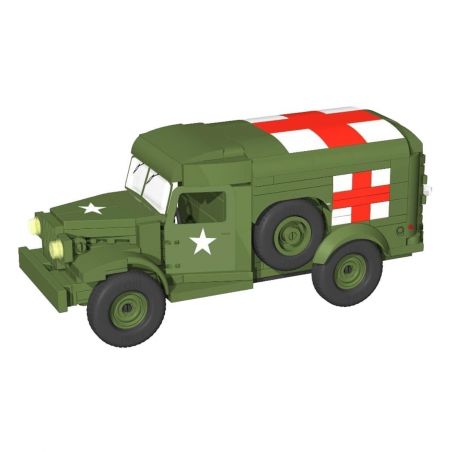 COBI CHARACTER BUILDING COBI-2549 2549 COBI2549 non  DODGE WC54 XE CỨU THƯƠNG bộ đồ chơi xếp lắp ráp ghép mô hình Military Army DODGE WC54 AMBULANCE Quân Sự Bộ Đội