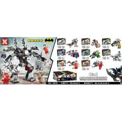 SX 4019 non  BATMAN MACHINE 8 KẾT HỢP bộ đồ chơi xếp lắp ráp ghép mô hình Super Heroes Siêu Nhân Anh Hùng 494 khối
