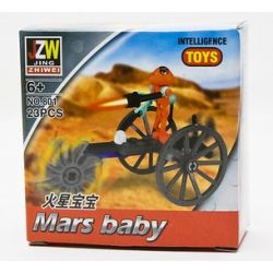 JINGZHIWEI 801 non  SAO HỎA BÉ bộ đồ chơi xếp lắp ráp ghép mô hình City MARS BABY Thành Phố 23 khối