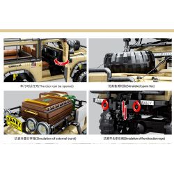 SHENG YUAN SY 8883 non  LAND TIGER CAMEL CUP OFFHRO bộ đồ chơi xếp lắp ráp ghép mô hình Creator TECHINQUE LAND ROVER CAMEL TROPHY Sáng Tạo 4631 khối