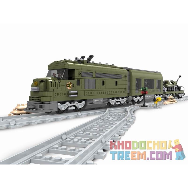 AUSINI 25003 non  XE LỬA bộ đồ chơi xếp lắp ráp ghép mô hình City TRAINS Thành Phố 764 khối