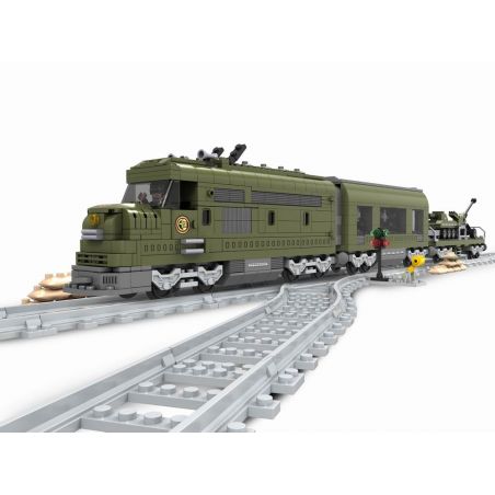 AUSINI 25003 non  XE LỬA bộ đồ chơi xếp lắp ráp ghép mô hình City TRAINS Thành Phố 764 khối