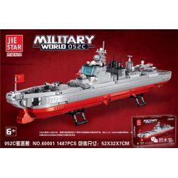 JIESTAR 60001 non  KẺ HỦY DIỆT 052C. bộ đồ chơi xếp lắp ráp ghép mô hình Military Army MILITARY WORLD 052C Quân Sự Bộ Đội 1487 khối