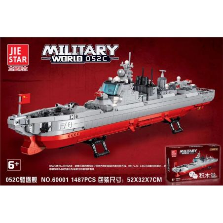 JIESTAR 60001 non  KẺ HỦY DIỆT 052C. bộ đồ chơi xếp lắp ráp ghép mô hình Military Army MILITARY WORLD 052C Quân Sự Bộ Đội 1487 khối