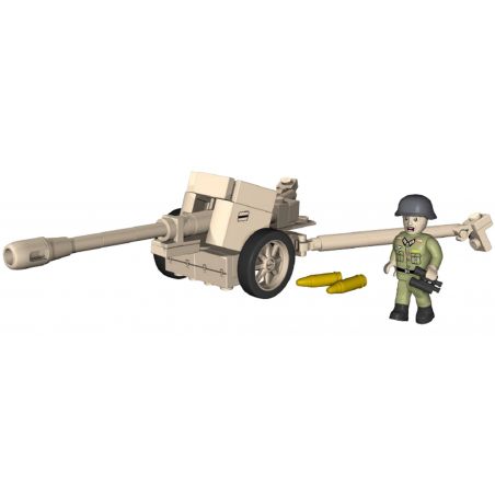 COBI CHARACTER BUILDING COBI-2252 2252 COBI2252 non  SÚNG CHỐNG BỂ PAK 40 tỷ lệ 1:35 bộ đồ chơi xếp lắp ráp ghép mô hình Military Army PAK 40 ANTI-TANK GUN Quân Sự Bộ Đội 85 khối