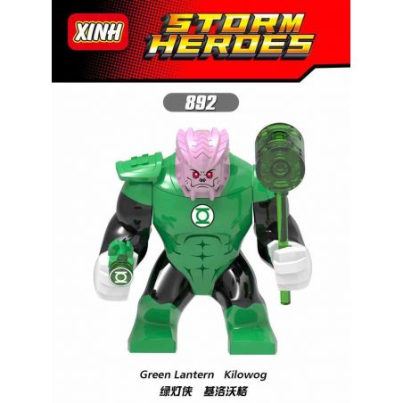 XINH 892 non  ĐÈN LỒNG XANH KIROGO. bộ đồ chơi xếp lắp ráp ghép mô hình Dc Comics Super Heroes GREEN LATERN KILOWOG Siêu Anh Hùng Dc