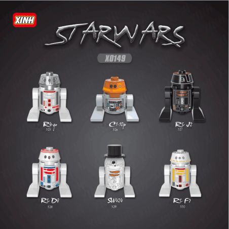 XINH 525 526 527 528 529 530 X0149 0149 non  ROBOT HÀNG KHÔNG VŨ TRỤ bộ đồ chơi xếp lắp ráp ghép mô hình Collectable Minifigures STAR WARS Búp Bê Sưu Tầm