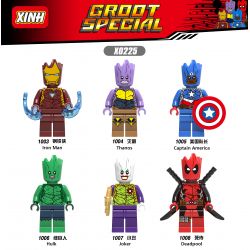 XINH X0225 0225 1003 1004 1005 1006 1007 1008 non  CÂY ĐÀN ÔNG GRRUT. bộ đồ chơi xếp lắp ráp ghép mô hình Collectable Minifigures GROOT SPECIAL Búp Bê Sưu Tầm