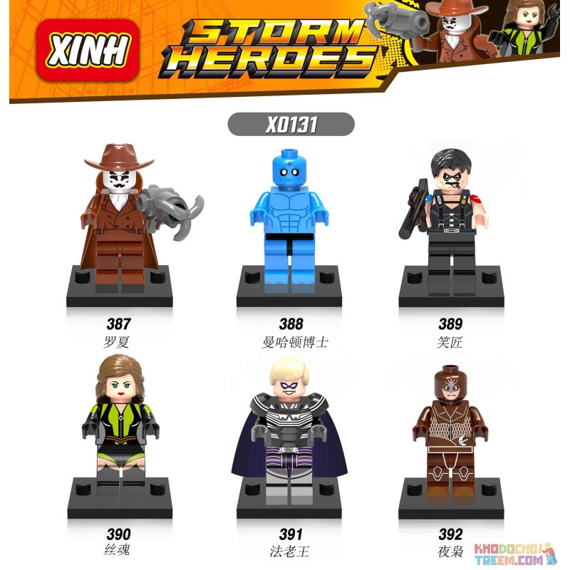 XINH X0131 0131 387 388 389 390 391 392 non  WARDER. bộ đồ chơi xếp lắp ráp ghép mô hình Collectable Minifigures STORM HEROES Búp Bê Sưu Tầm