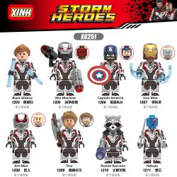 XINH 1204 1205 1206 1207 1208 1209 1210 1211 X0251 0251 non  HÀNG TRĂM NGƯỜI 8 LIÊN MINH AVENGERS bộ đồ chơi xếp lắp ráp ghép mô hình The Avengers STORM HEROES