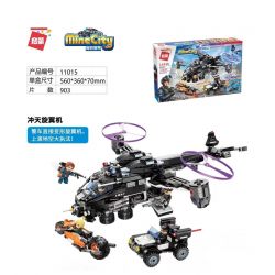 Enlighten 11015 Qman 11015 non  TIANTIAN ROTOR. bộ đồ chơi xếp lắp ráp ghép mô hình Minecity Thành Phố Mỏ 903 khối