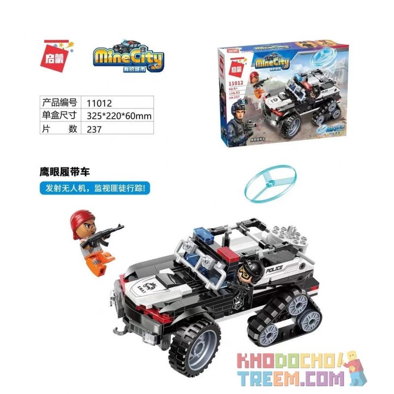 Enlighten 11012 Qman 11012 non  CHIM ƯNG bộ đồ chơi xếp lắp ráp ghép mô hình Minecity Thành Phố Mỏ 237 khối