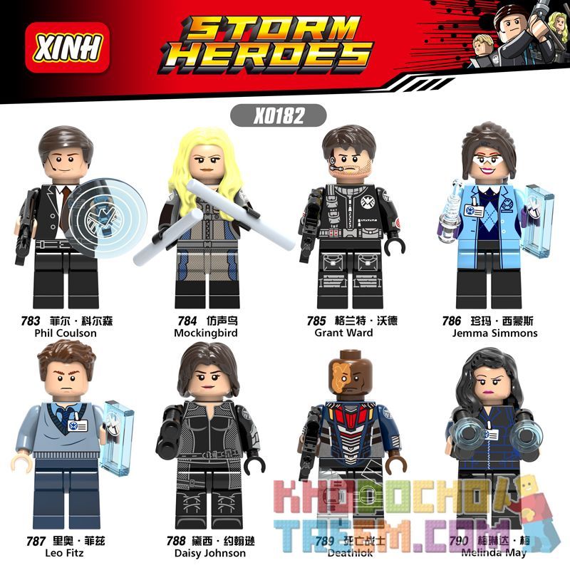 XINH X0182 0182 783 784 785 786 787 788 789 790 non  HÀNG TRĂM NGƯỜI 8 SIÊU ANH HÙNG bộ đồ chơi xếp lắp ráp ghép mô hình Marvel Super Heroes STORM HEROES Siêu Anh Hùng Marvel