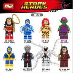 XINH X0170 0170 687 688 689 690 691 692 693 694 non  HÀNG TRĂM NGƯỜI 8 SIÊU ANH HÙNG bộ đồ chơi xếp lắp ráp ghép mô hình Dc Comics Super Heroes STORM HEROES Siêu Anh Hùng Dc
