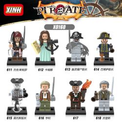 XINH X0160 0160 611 612 613 614 615 616 617 618 non  HÀNG TRĂM NGƯỜI 8 CƯỚP BIỂN CARIBBEAN bộ đồ chơi xếp lắp ráp ghép mô hình Pirates Of The Caribbean Cướp Biển Vùng Caribe