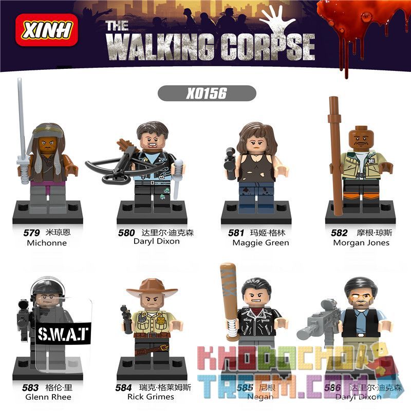 XINH X0156 0156 579 580 581 582 583 584 585 586 non  HÀNG TRĂM NGƯỜI 8 CHẾT CHÓC bộ đồ chơi xếp lắp ráp ghép mô hình Movie & Game WALKING DEAD Phim Và Trò Chơi