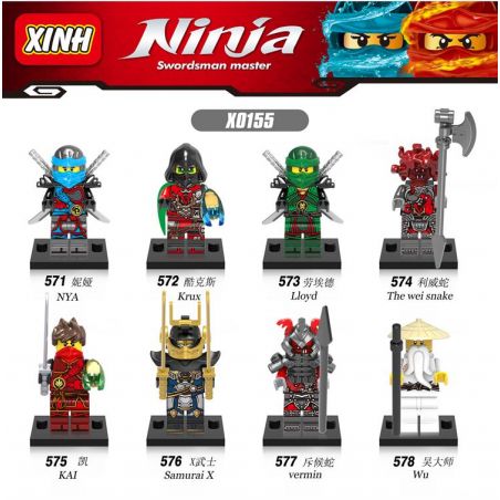 XINH X0155 0155 571 572 573 574 575 576 577 578 non  HÀNG TRĂM NGƯỜI 8 PHANTOM NINJA bộ đồ chơi xếp lắp ráp ghép mô hình The  Ninjago Movie NINJA GO Ninja Lốc Xoáy