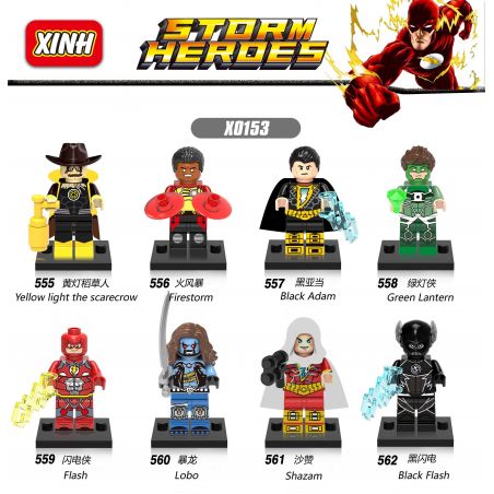 XINH 555 556 557 558 559 560 561 562 X0153 0153 non  HÀNG TRĂM NGƯỜI 8 SIÊU ANH HÙNG bộ đồ chơi xếp lắp ráp ghép mô hình Dc Comics Super Heroes STORM HEROES Siêu Anh Hùng Dc