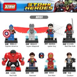 XINH X0151 0151 539 540 541 542 543 544 545 546 non  HÀNG TRĂM NGƯỜI 8 SIÊU ANH HÙNG bộ đồ chơi xếp lắp ráp ghép mô hình Marvel Super Heroes STORM HEROES Siêu Anh Hùng Marvel