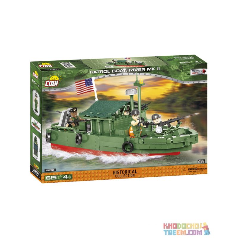 COBI CHARACTER BUILDING COBI-2238 2238 COBI2238 non  THUYỀN TUẦN TRA BÊN TRONG MKII bộ đồ chơi xếp lắp ráp ghép mô hình Marvel Super Heroes PATROLBOAT RIVER MKII Siêu Anh Hùng Marvel 615 khối