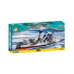 COBI CHARACTER BUILDING 4821 COBI-4821 COBI4821 non  TÀU TUẦN DƯƠNG NHẸ BELFAST. bộ đồ chơi xếp lắp ráp ghép mô hình Military Army HMS BELFAST Quân Sự Bộ Đội 1482 khối