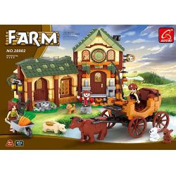 AUSINI 28902 non  TRANG TRẠI bộ đồ chơi xếp lắp ráp ghép mô hình City FARM Thành Phố 654 khối