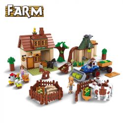 AUSINI 28802 non  NÔNG TRẠI bộ đồ chơi xếp lắp ráp ghép mô hình City FARM Thành Phố 491 khối