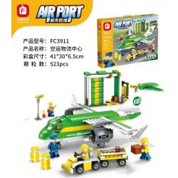FORANGE FC3911 3911 non  TRUNG TÂM HẬU CẦN HÀNG KHÔNG bộ đồ chơi xếp lắp ráp ghép mô hình AIRPORT 523 khối