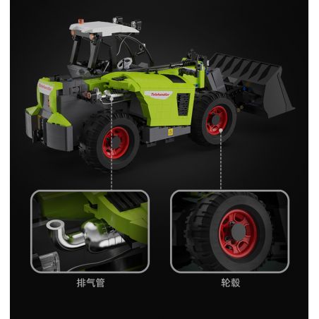 CADA C61051 61051 REBRICKABLE MOC-35607 35607 MOC35607 non  BỘ TẢI ĐIỀU KHIỂN TỪ XA ĐIỆN ĐẦY ĐỦ TÍNH NĂNG tỷ lệ 1:17 bộ đồ chơi xếp lắp ráp ghép mô hình  MULTI-FUNCTION LOADER Kỹ Thuật Công Nghệ Cao Mô Hình Phương Tiện 1408 khối