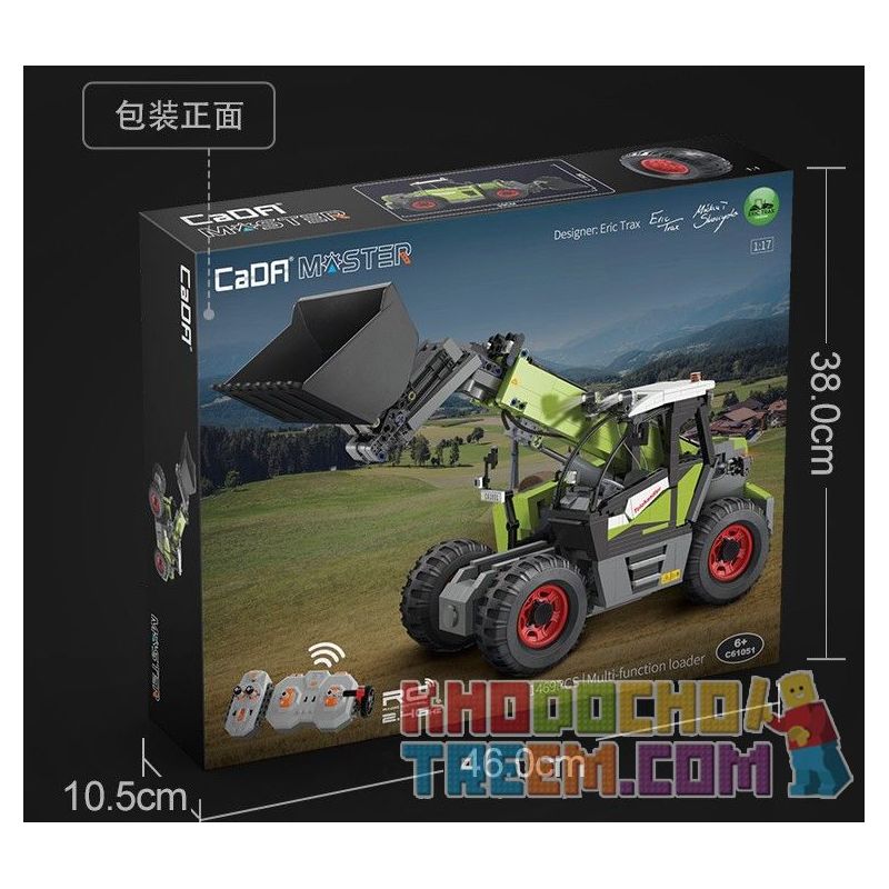 CADA C61051 61051 REBRICKABLE MOC-35607 35607 MOC35607 non  BỘ TẢI ĐIỀU KHIỂN TỪ XA ĐIỆN ĐẦY ĐỦ TÍNH NĂNG tỷ lệ 1:17 bộ đồ chơi xếp lắp ráp ghép mô hình  MULTI-FUNCTION LOADER Kỹ Thuật Công Nghệ Cao Mô Hình Phương Tiện 1408 khối