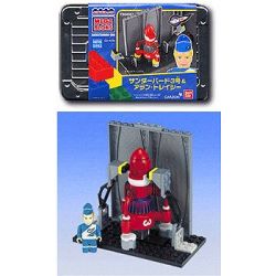 MEGA BLOKS 4087 non  ALAN TRACY. bộ đồ chơi xếp lắp ráp ghép mô hình THUNDERBIRD #3 ALAN TRACY 34 khối