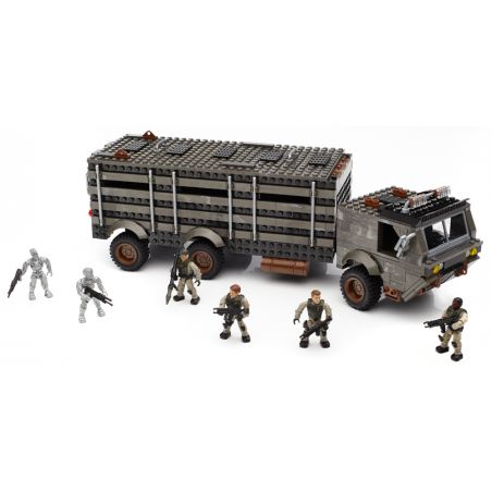 MEGA BLOKS CNG05 non  ROBBER. bộ đồ chơi xếp lắp ráp ghép mô hình Terminator PRISONER TRANSPORT ATTACK Kẻ Hủy Diệt 819 khối