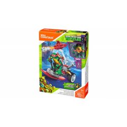 MEGA BLOKS FFC55 non  XE TAY GA LẺN CỦA RAFF bộ đồ chơi xếp lắp ráp ghép mô hình Teenage Mutant Ninja Turtles RAPH STEALTH SKI SPYDER Ninja Rùa 63 khối