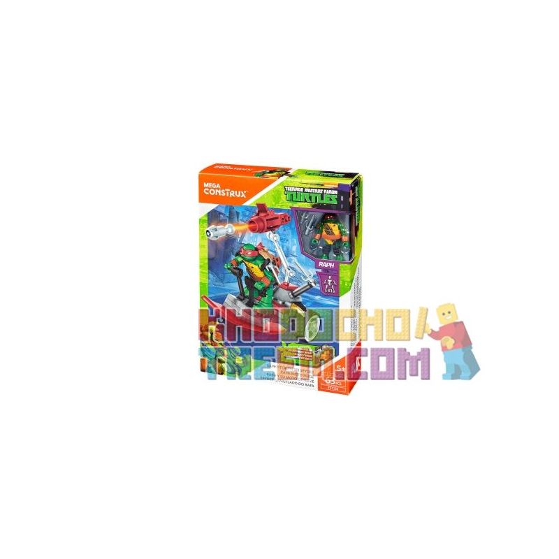 MEGA BLOKS FFC55 non  XE TAY GA LẺN CỦA RAFF bộ đồ chơi xếp lắp ráp ghép mô hình Teenage Mutant Ninja Turtles RAPH STEALTH SKI SPYDER Ninja Rùa 63 khối