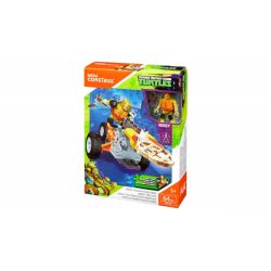 MEGA BLOKS FFC54 non  XE BA BÁNH MICKEY SNEAK. bộ đồ chơi xếp lắp ráp ghép mô hình Teenage Mutant Ninja Turtles MIKEY STEALTH TOUR TRIKE Ninja Rùa 64 khối