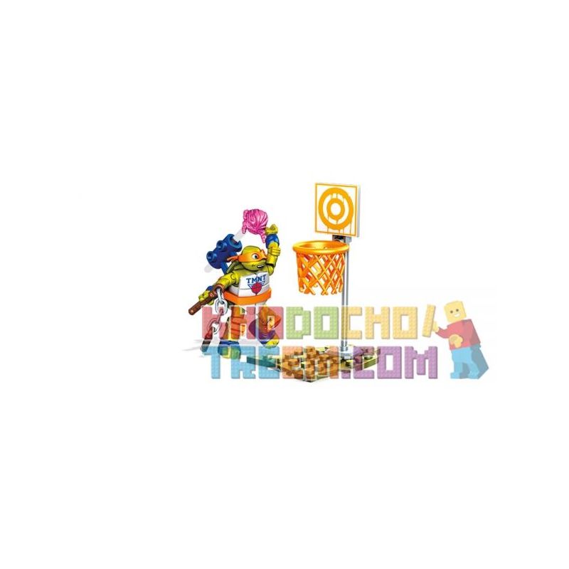 MEGA BLOKS DXY05 non  MICKEYTM LANGGENT. bộ đồ chơi xếp lắp ráp ghép mô hình Teenage Mutant Ninja Turtles MIKEY™ KRAANG DUNK Ninja Rùa 22 khối