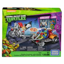 MEGA BLOKS DPW80 non  RIO VÀ SCHLEIDE. bộ đồ chơi xếp lắp ráp ghép mô hình Teenage Mutant Ninja Turtles LEO SHREDDER SHOWDOWN Ninja Rùa 126 khối