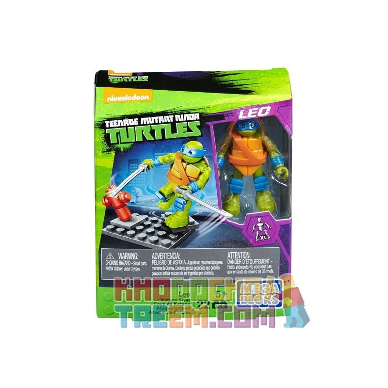 MEGA BLOKS DPW78 non  RIO VÀ SAMURAI. bộ đồ chơi xếp lắp ráp ghép mô hình Teenage Mutant Ninja Turtles LEO KATANA SWAT Ninja Rùa 22 khối