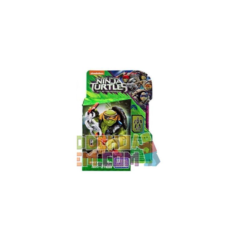 MEGA BLOKS DPW17 non  CƯỚP BIỂN bộ đồ chơi xếp lắp ráp ghép mô hình Teenage Mutant Ninja Turtles MICKEY PIRATE Ninja Rùa 21 khối