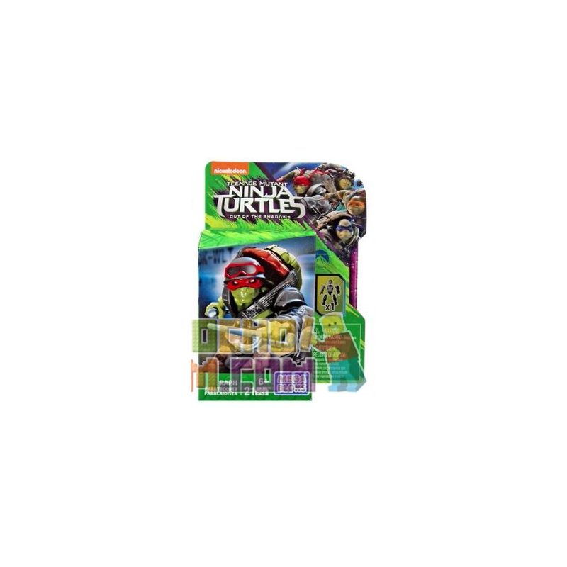 MEGA BLOKS DPW14 non  EMPT. bộ đồ chơi xếp lắp ráp ghép mô hình Teenage Mutant Ninja Turtles RAPH PARATROOPER Ninja Rùa 21 khối