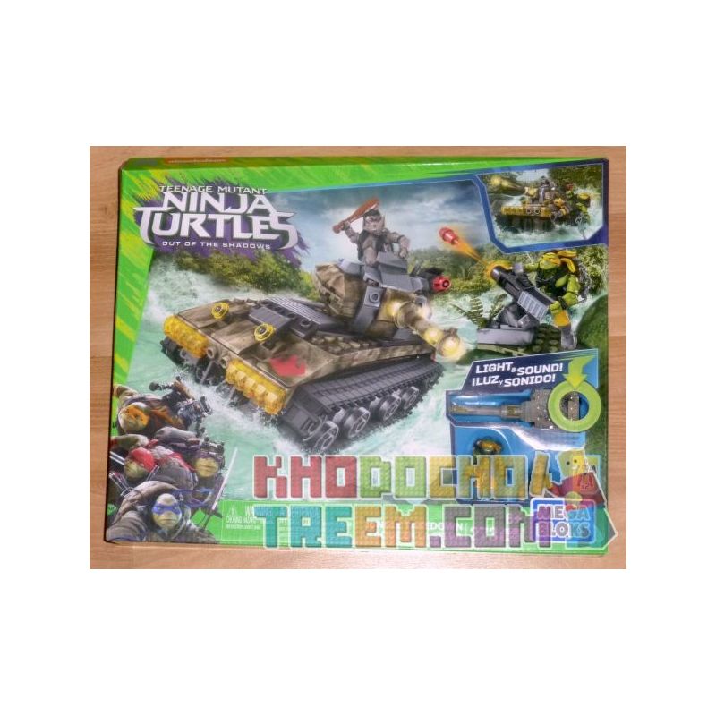 MEGA BLOKS DPF81 non  RỪNG NHIỆT ĐỚI bộ đồ chơi xếp lắp ráp ghép mô hình Teenage Mutant Ninja Turtles JUNGLE TAKEDOWN Ninja Rùa 273 khối