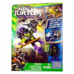 MEGA BLOKS DPF75 non  DRONE ĐUỔI THEO bộ đồ chơi xếp lắp ráp ghép mô hình Teenage Mutant Ninja Turtles DRONE PURSUIT Ninja Rùa 40 khối