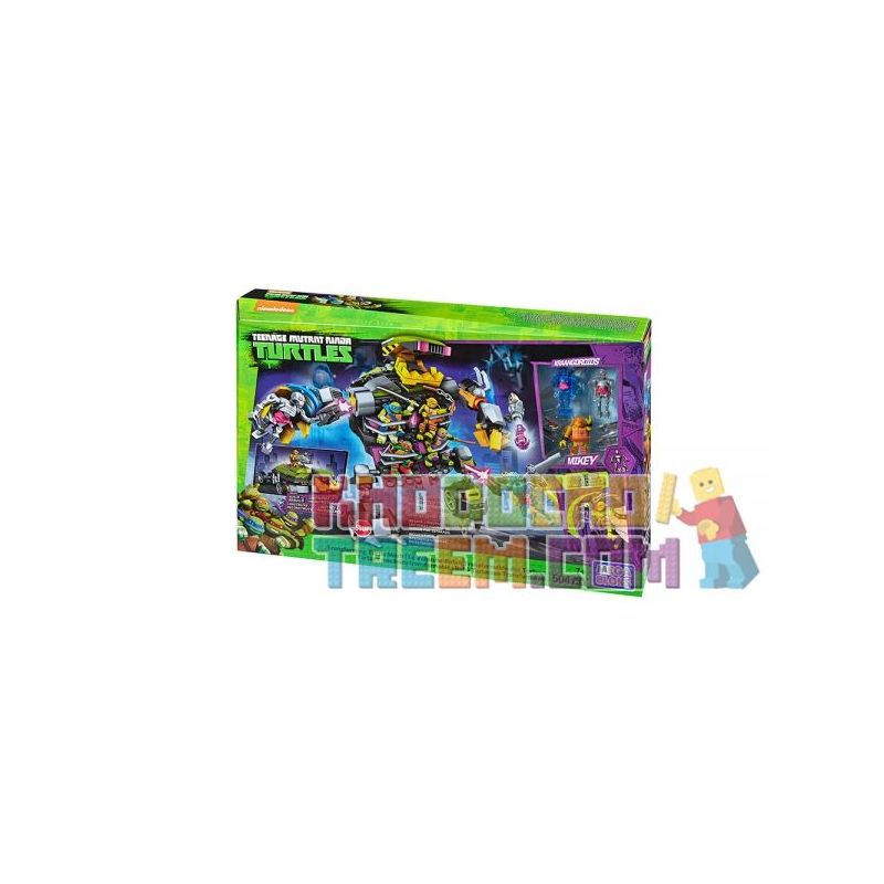 MEGA BLOKS DPF66 non  BỊ BIẾN DẠNG CÔ RÙA bộ đồ chơi xếp lắp ráp ghép mô hình Teenage Mutant Ninja Turtles TRANSFORMING TURTLE MECH Ninja Rùa 504 khối
