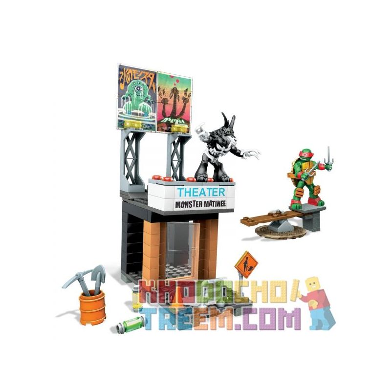 MEGA BLOKS DPF64 non  LAV MOOD WAR. bộ đồ chơi xếp lắp ráp ghép mô hình Teenage Mutant Ninja Turtles RAPH ROOFTOP BLAST-OUT Ninja Rùa