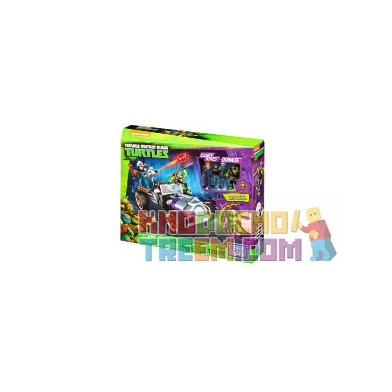 MEGA BLOKS DMX52 non  DONNEY RÙA bộ đồ chơi xếp lắp ráp ghép mô hình Teenage Mutant Ninja Turtles DONNIE™ TURTLE RACER Ninja Rùa 129 khối