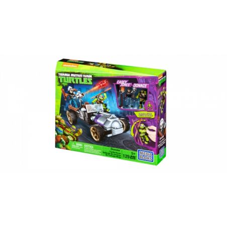 MEGA BLOKS DMX52 non  DONNEY RÙA bộ đồ chơi xếp lắp ráp ghép mô hình Teenage Mutant Ninja Turtles DONNIE™ TURTLE RACER Ninja Rùa 129 khối